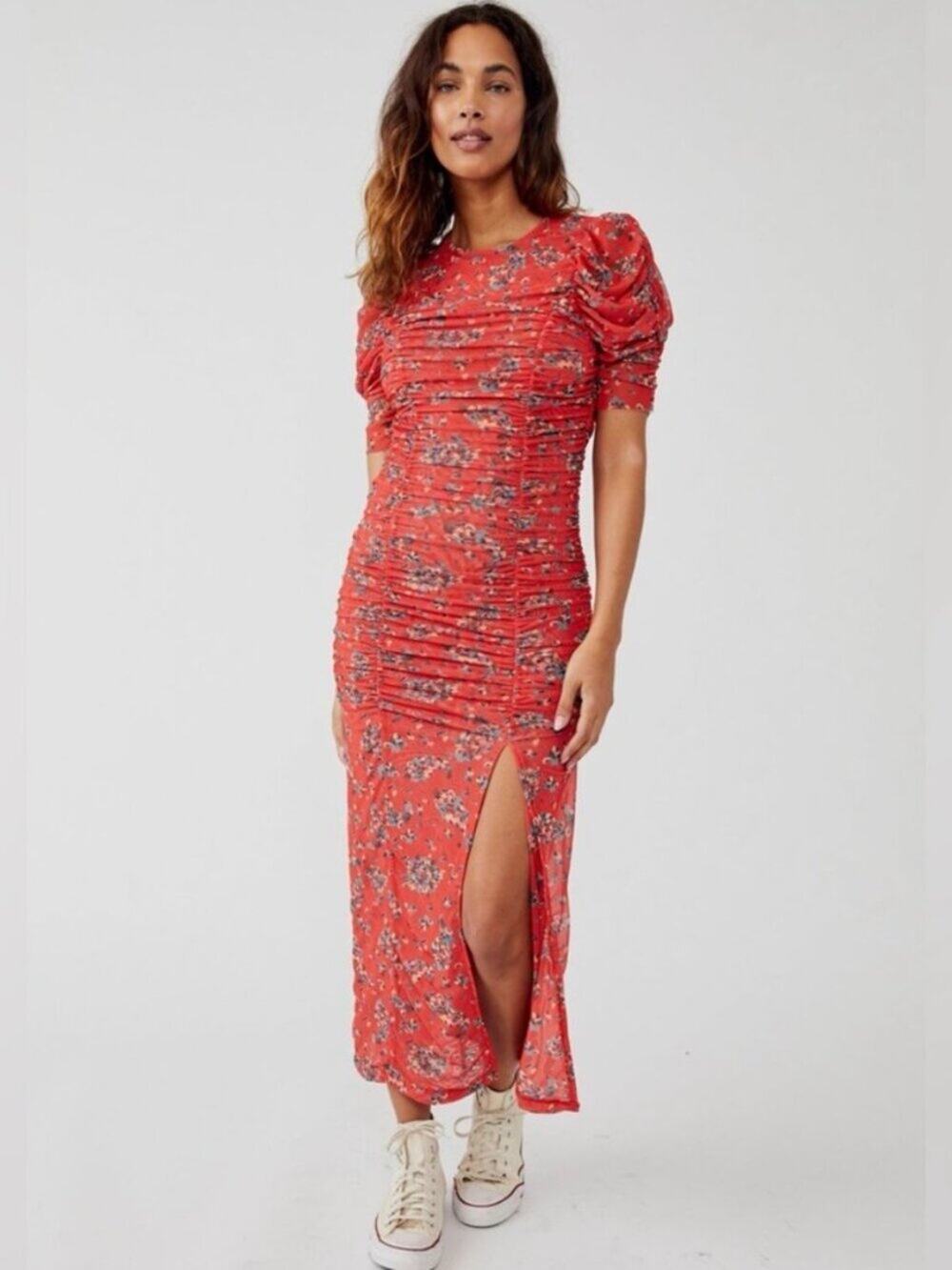 Free People Briella Midi Dress in Bloom Combo Women's size XL